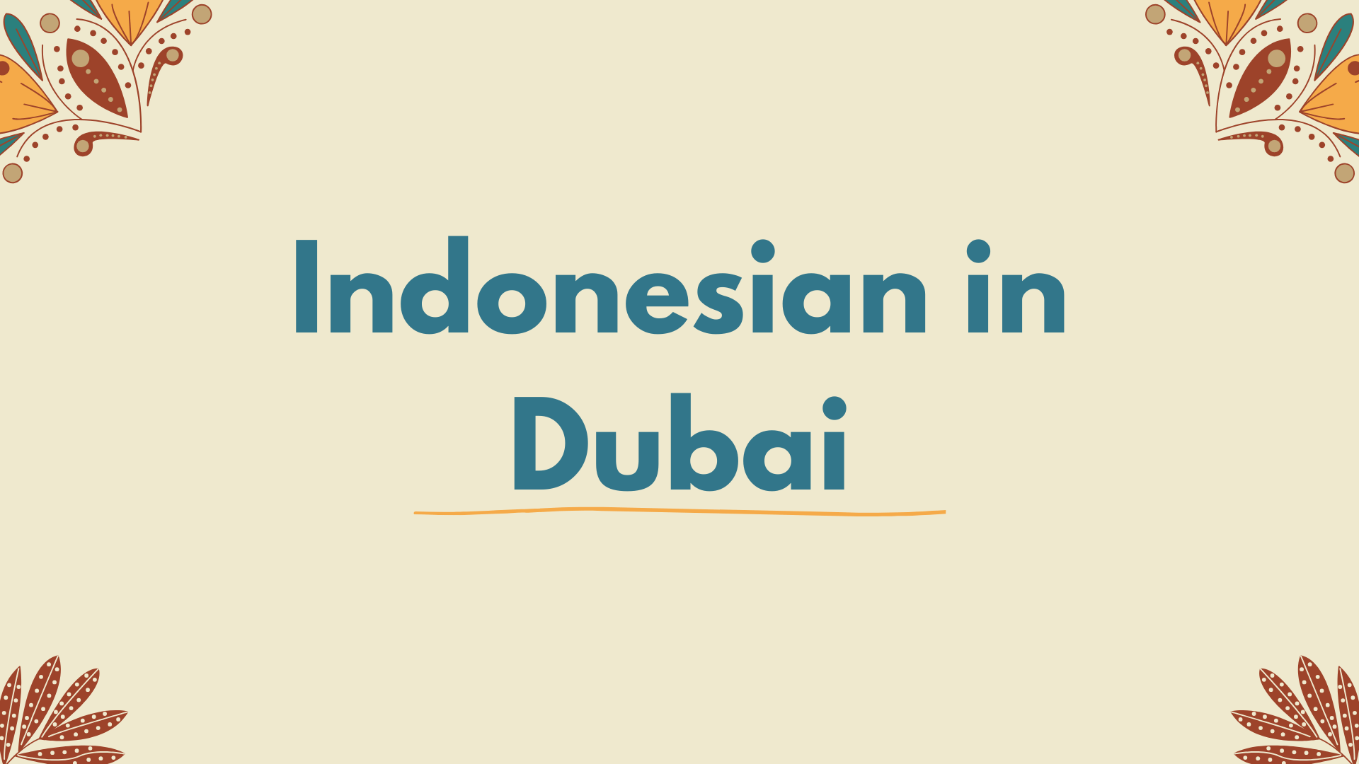 indonesian in dubai